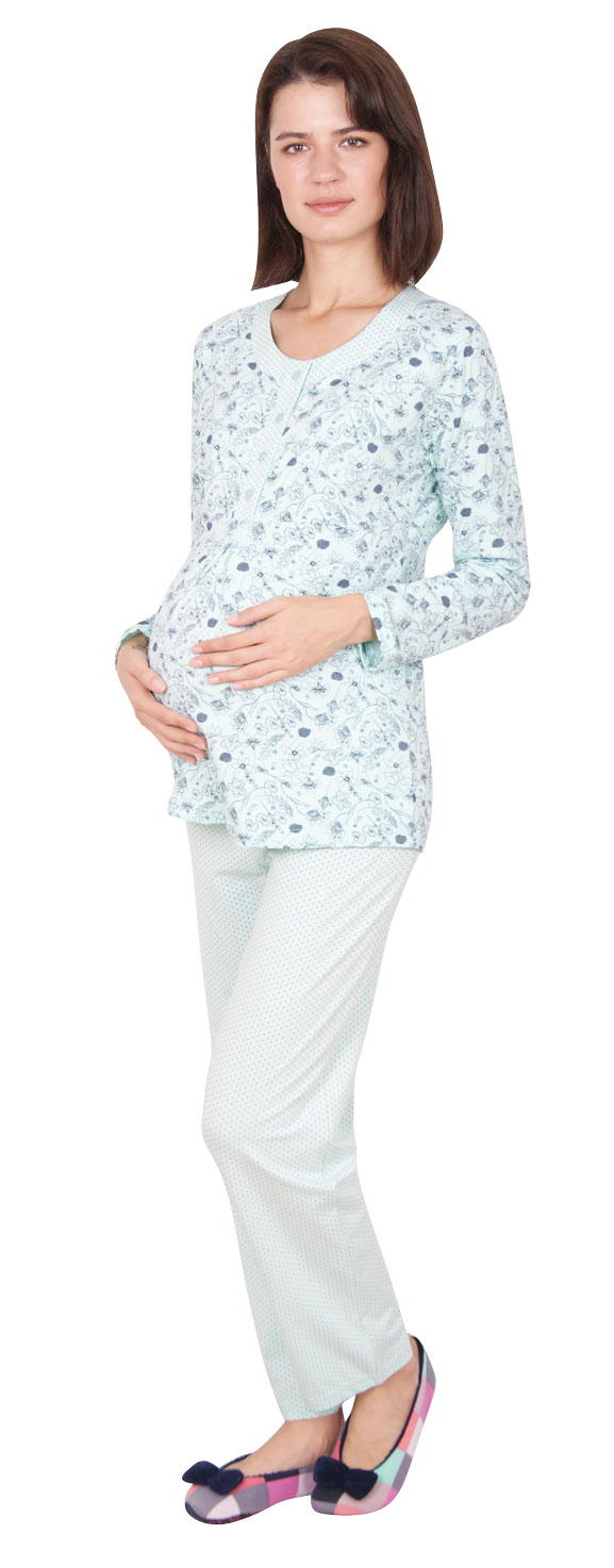 Пижамы для женщин с брюками (короткий рукав) 07252