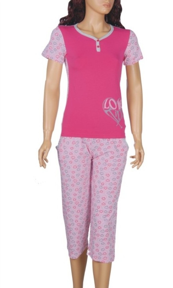 Пижамы для женщин с бриджами (короткий рукав) 150040
