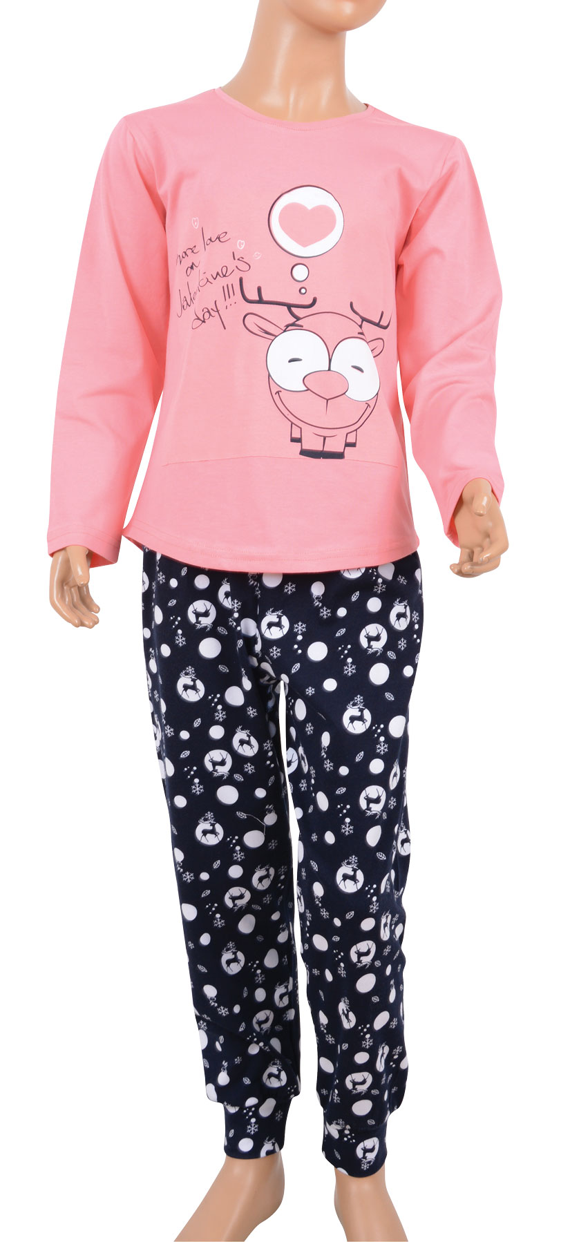 Пижамы для девочек (подростковые/с брюками/длинный рукав) 95056