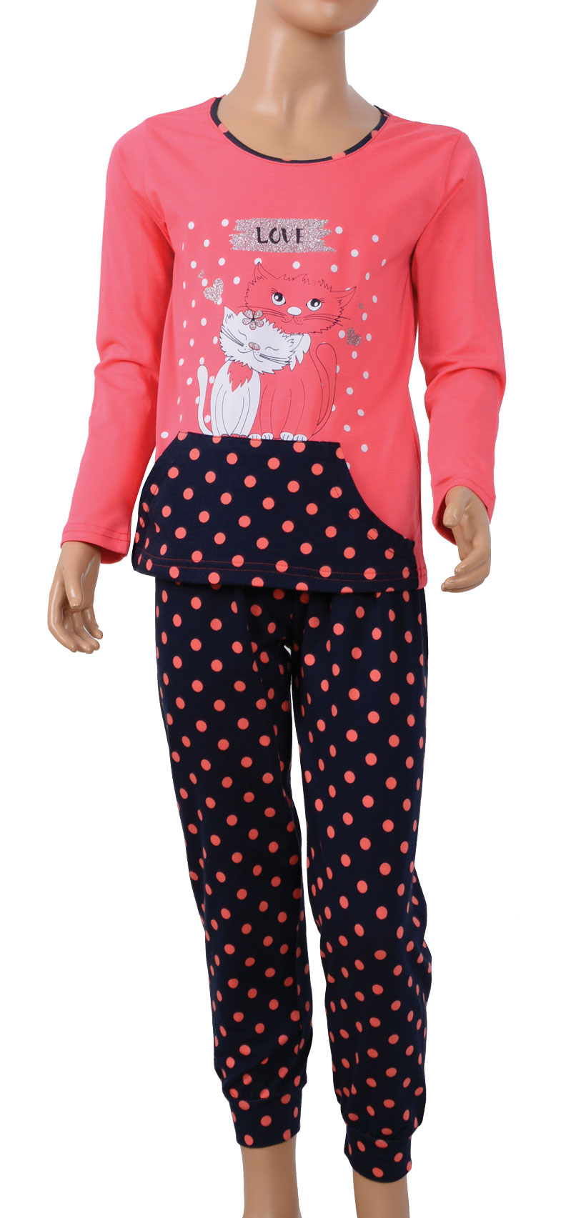 Пижамы для девочек (подростковые/с брюками/длинный рукав) 95049