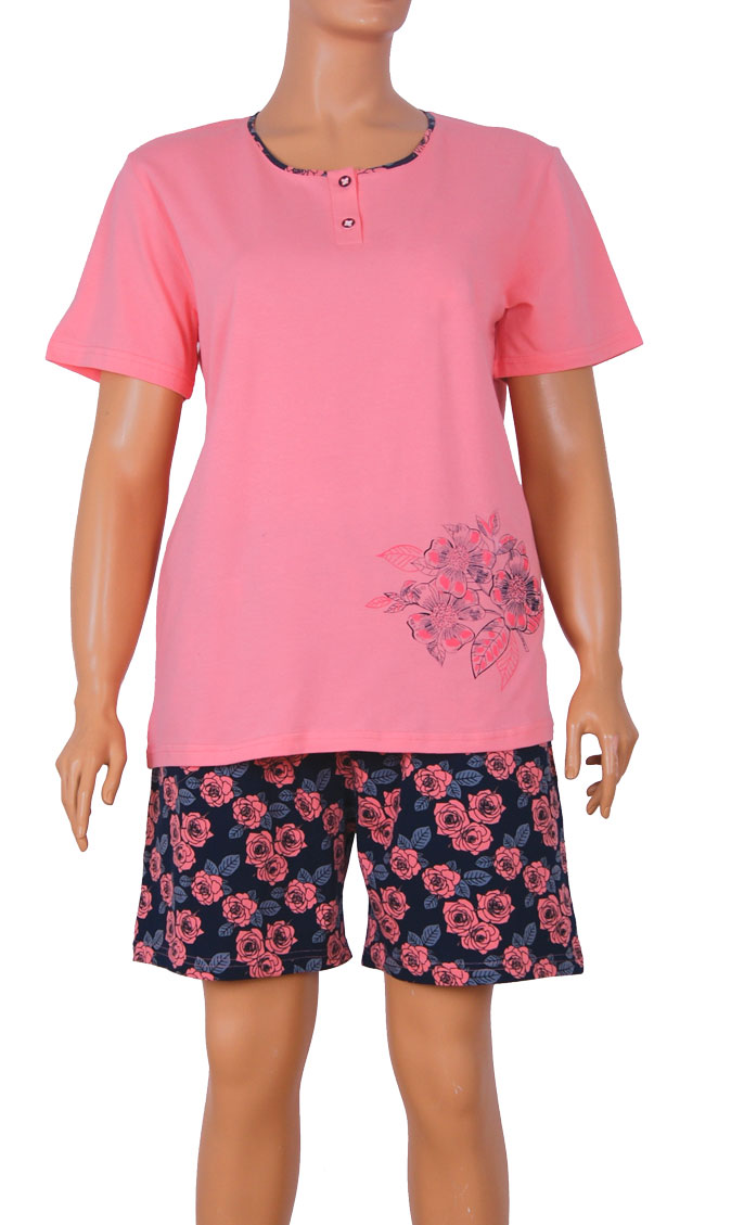 пижамы для женщин большой размер (с шортами/короткий рукав) 84136