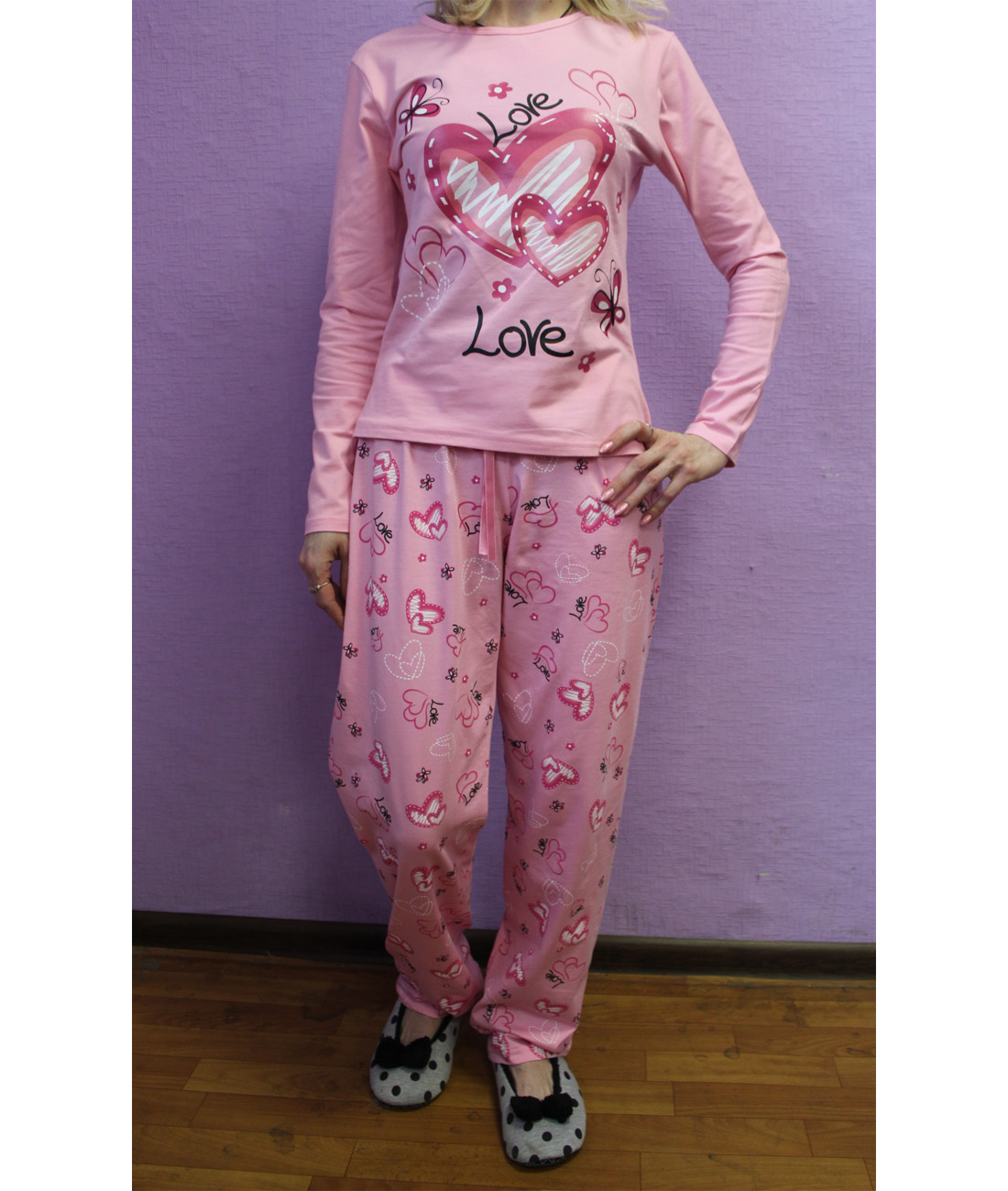 Пижамы для женщин с бриджами (короткий рукав) 12120