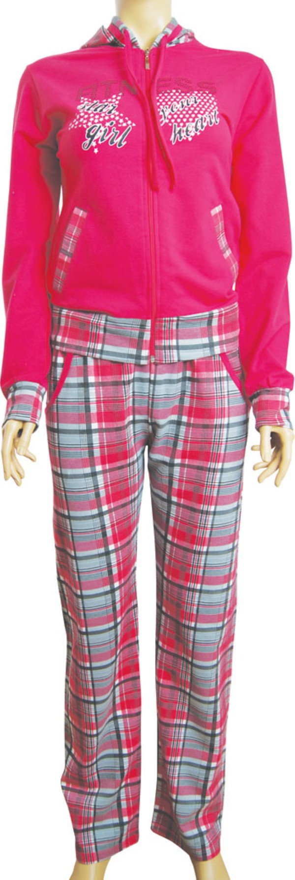 Пижамы для женщин с брюками (длинный рукав/утепленные/с молнией/с капюшоном) 88092