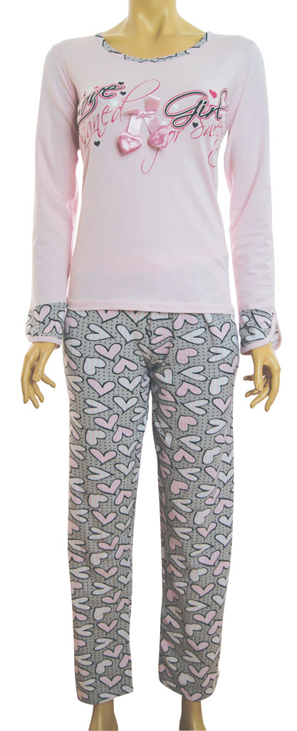 пижамы для женщин с брюками (длинный рукав) 86138